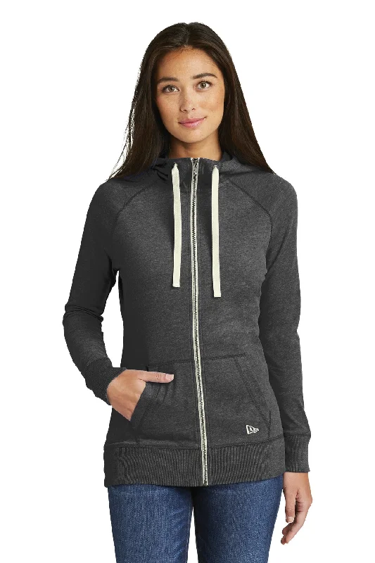 New Era ® Ladies Sueded Cotton Blend Full-Zip Hoodie. LNEA122 Comfy Pullover Sweatshirt