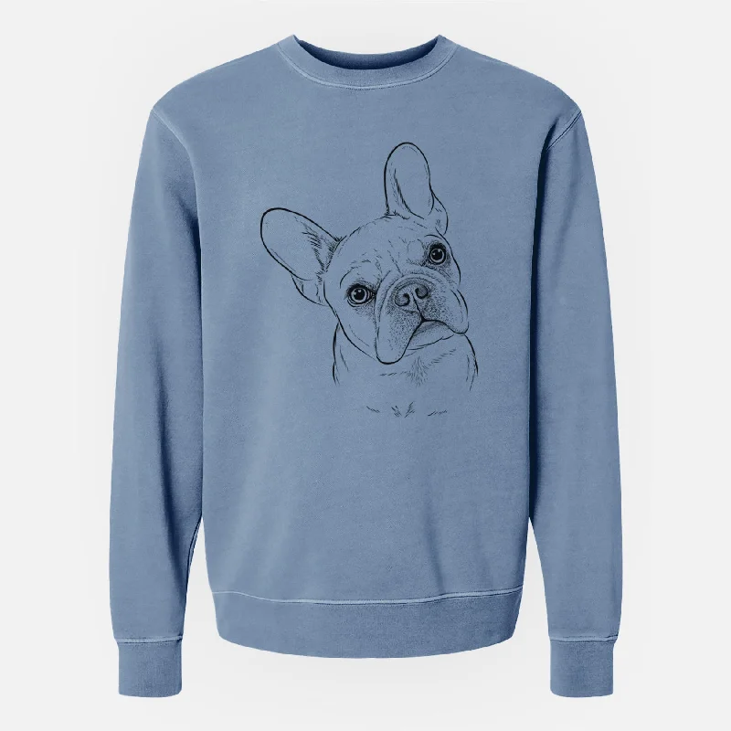 Bare Loki the French Bulldog - Unisex Pigment Dyed Crew Sweatshirt Elegant Hoodies & Sweatshirts