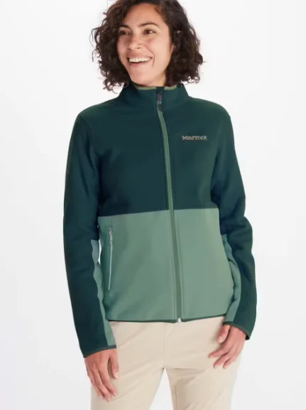 Women's Rocklin Full-Zip Jacket - Dark Jungle/Frosty Green Women's mid-range jackets