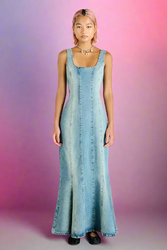 The Ragged Priest Miss World Denim Maxi Dress