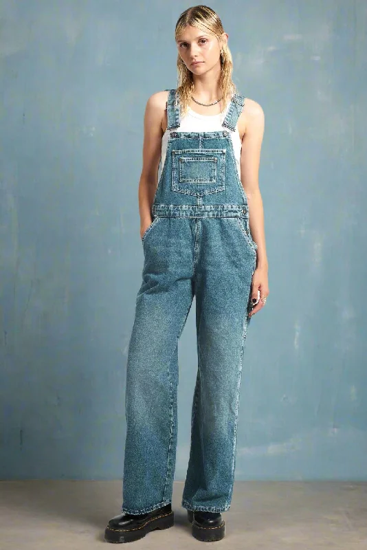 The Ragged Priest Release Bleached Denim Dungarees