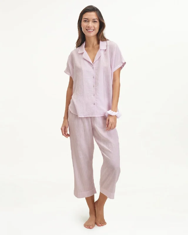 Bonnie Notch Collar Pant Set Petite pajama sets