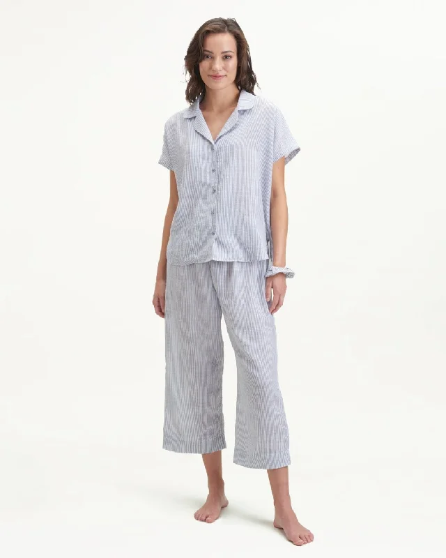 Bonnie Notch Collar Pant Set Men's pajama sets