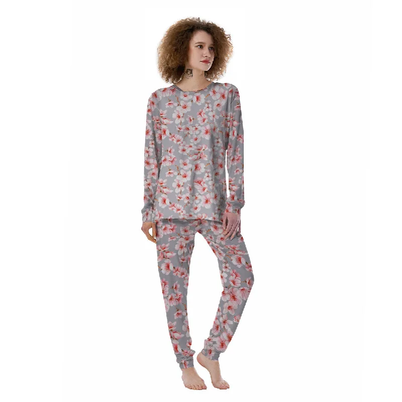 Cherry Blossom Japanese Print Pattern Women's Pajamas Shein pajama sets