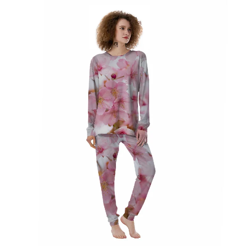 Cherry Blossom Pink Print Women's Pajamas Victoria’s Secret pajama sets