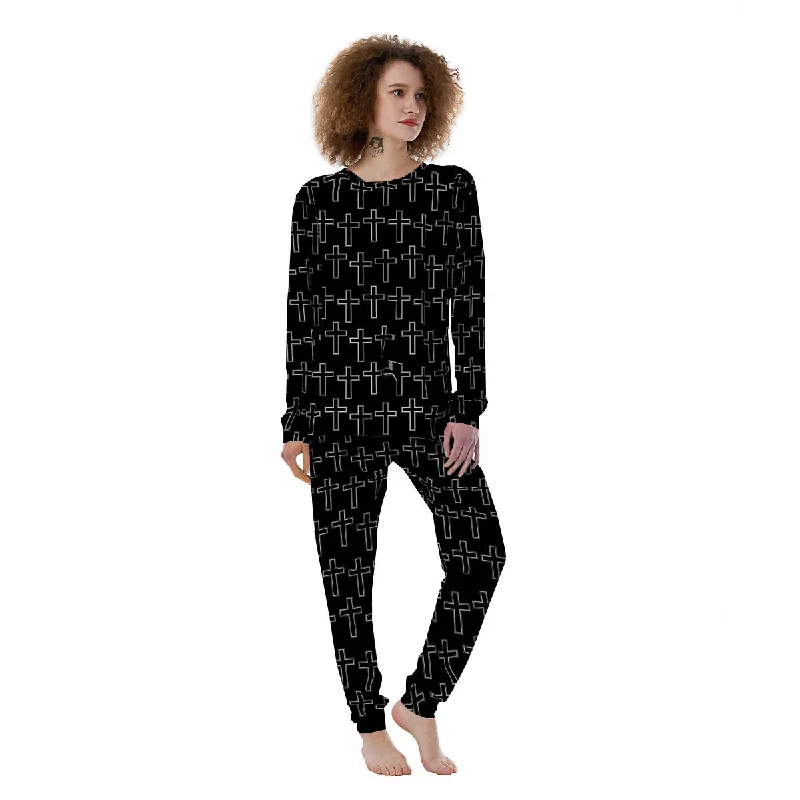 Christian Orthodox Print Pattern Women's Pajamas Long sleeve pajama sets