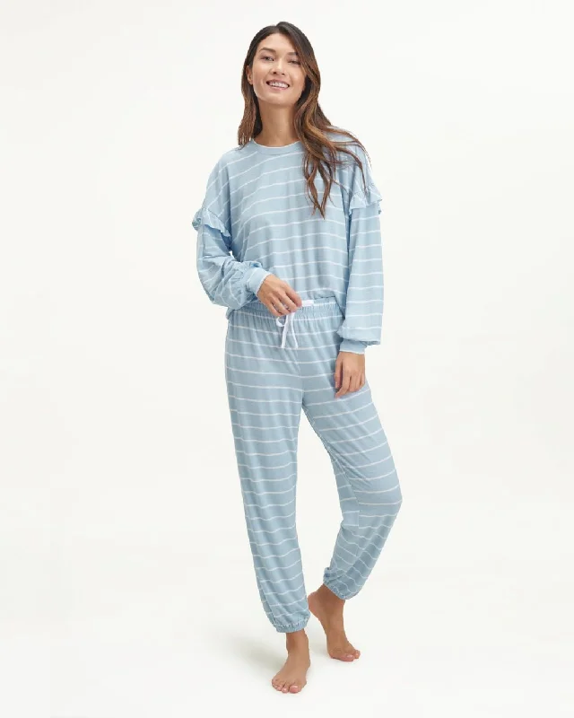 Forever Yours Long Sleeve Ruffle Set Vintage pajama sets