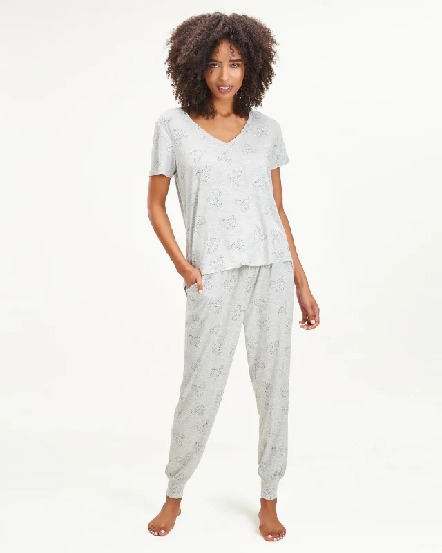 Stay Home V-Neck Jogger Set Cozy pajama sets