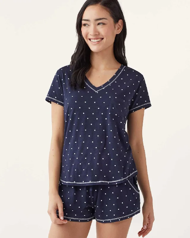 V-Neck & Shortie PJ Tee Set Best pajama sets for pregnancy