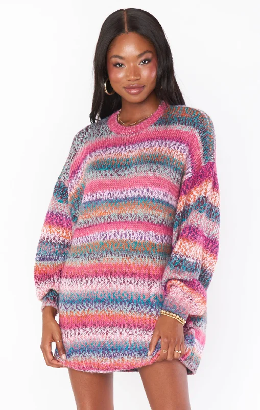 Timothy Tunic Sweater ~ Ombre Space Dye Knit Lace mini dresses