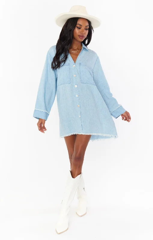 Wilmington Shirt Dress ~ Light Chambray Zara mini dresses