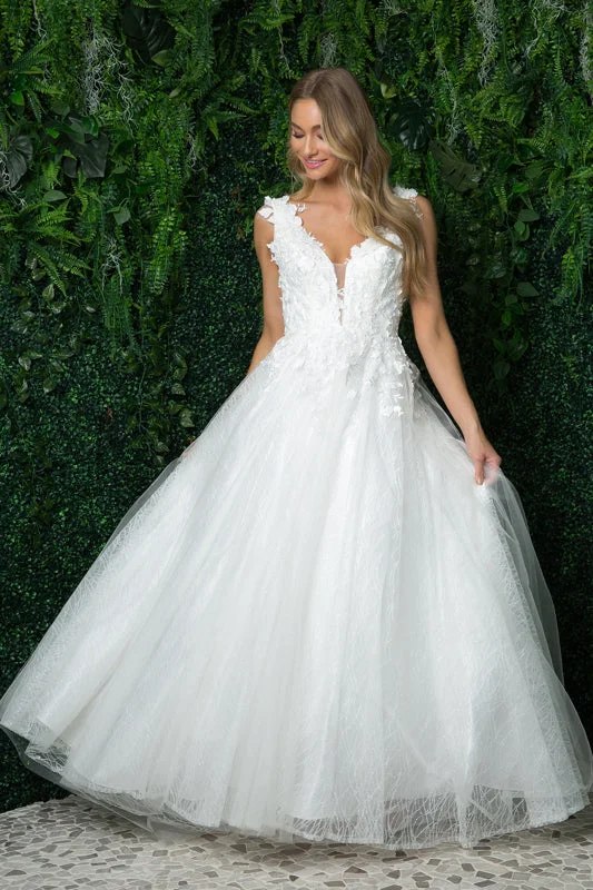 Nox Anabel's Ethereal Wedding Gown: Embracing Femininity and Grace Elegant A-line Gown