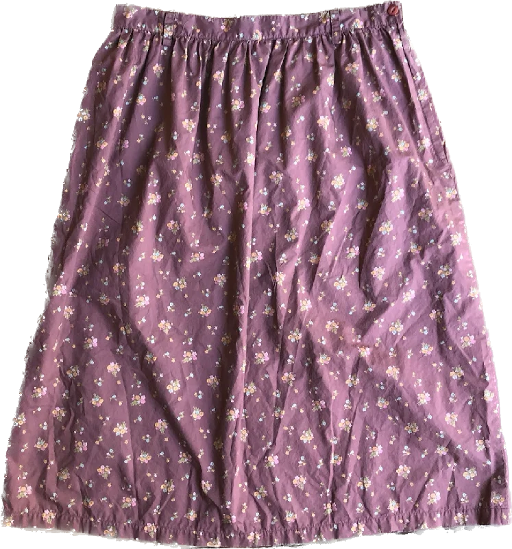 90s Eddie B. Calico Mauve Skirt       W34 Elegant evening unclassified skirts