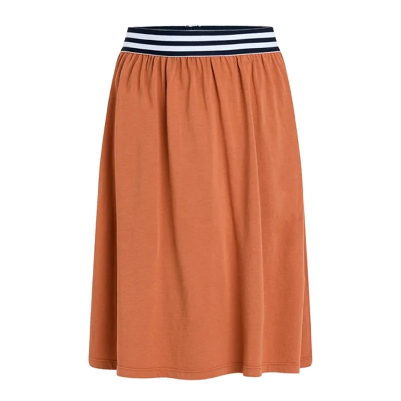 Mads Nørgaard Single Organic Sagalina Skirt Pecan Brown High-low unclassified skirts