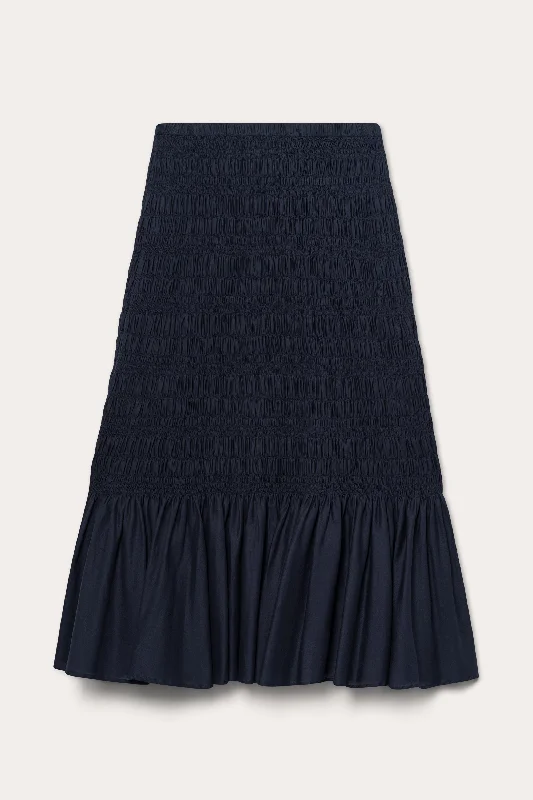 Sereda Skirt in Navy Soft fabric unclassified skirts