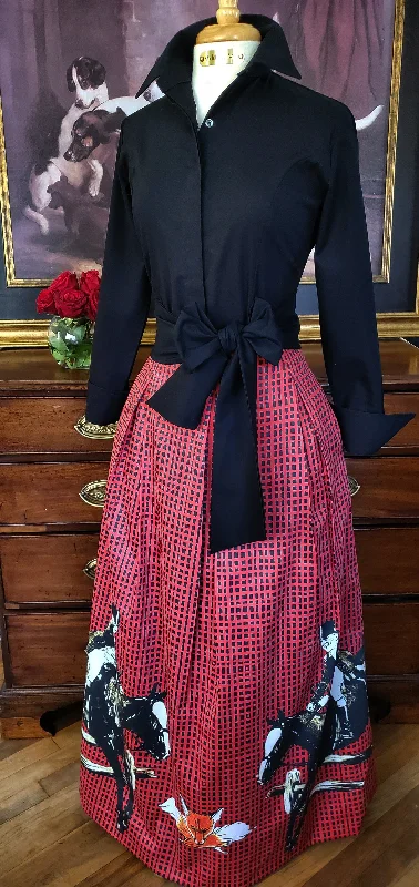 THE DUKE SKIRT IN CRIMSON Velvet unclassified skirts