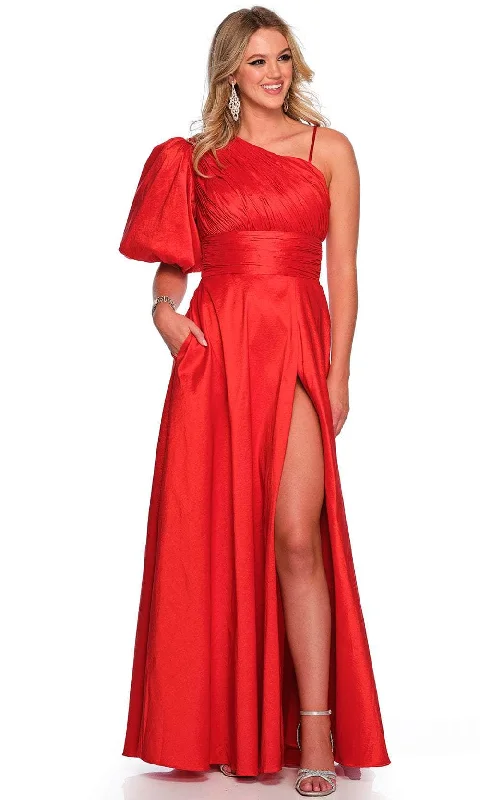 Dave & Johnny 11577 - Ruched Puff Sleeve Prom Gown Dinner party dresses