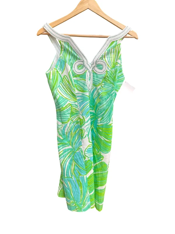 Dress Designer By Lilly Pulitzer In Blue & Green, Size: Xs Street style unclassified dresses