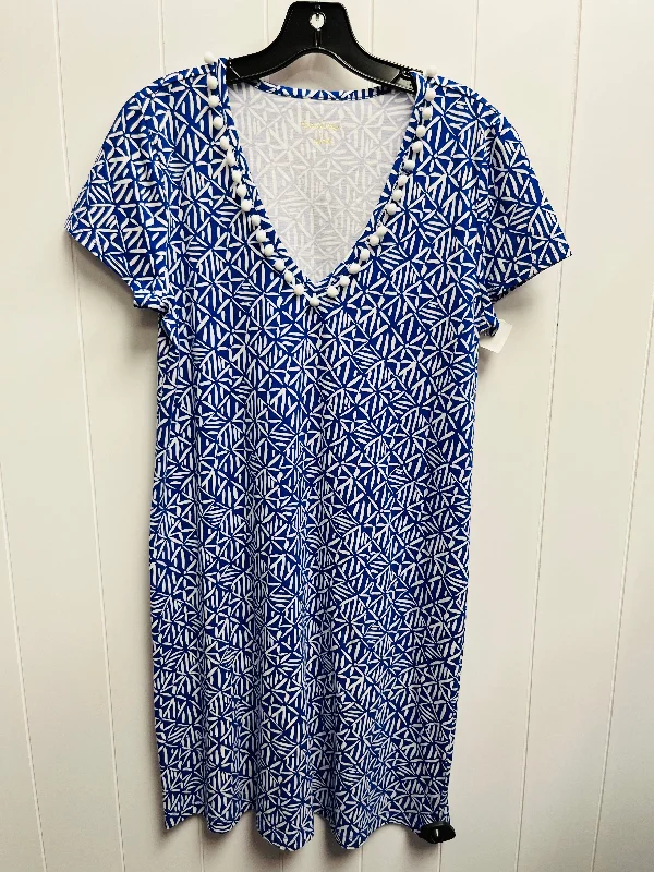 Dress Designer By Lilly Pulitzer In Blue & White, Size: M Y2K unclassified dresses