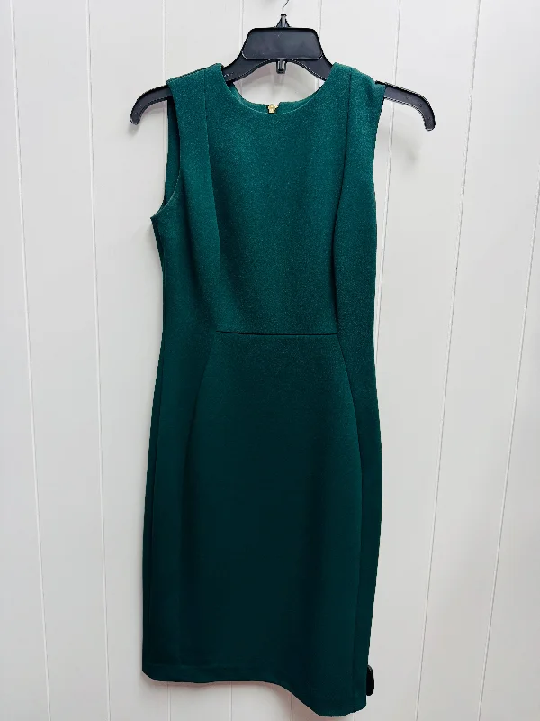 Dress Work By Calvin Klein In Green, Size: Xs Date night unclassified dresses