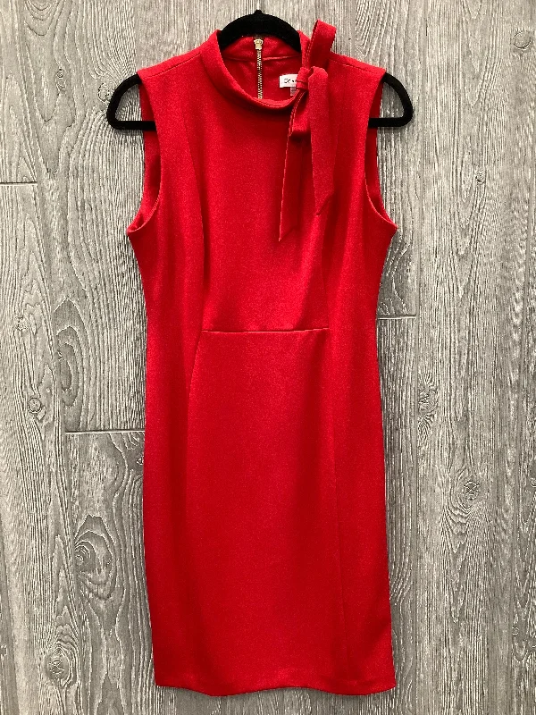 Dress Work By Calvin Klein In Red, Size: M Vacation unclassified dresses