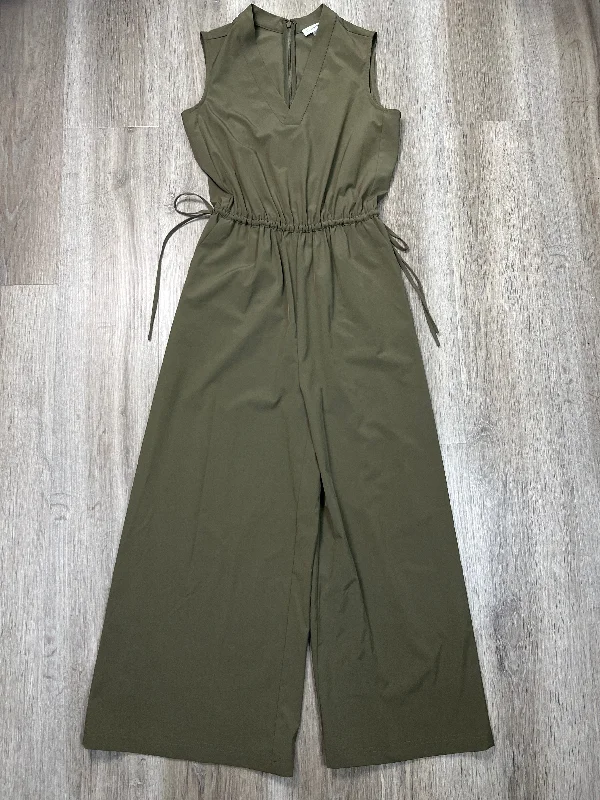 Jumpsuit By Calvin Klein In Green, Size: Xs Satin unclassified dresses