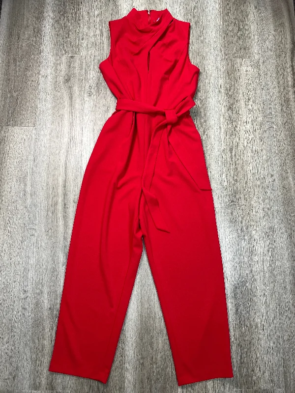 Jumpsuit By Calvin Klein In Red, Size: M Spring unclassified dresses