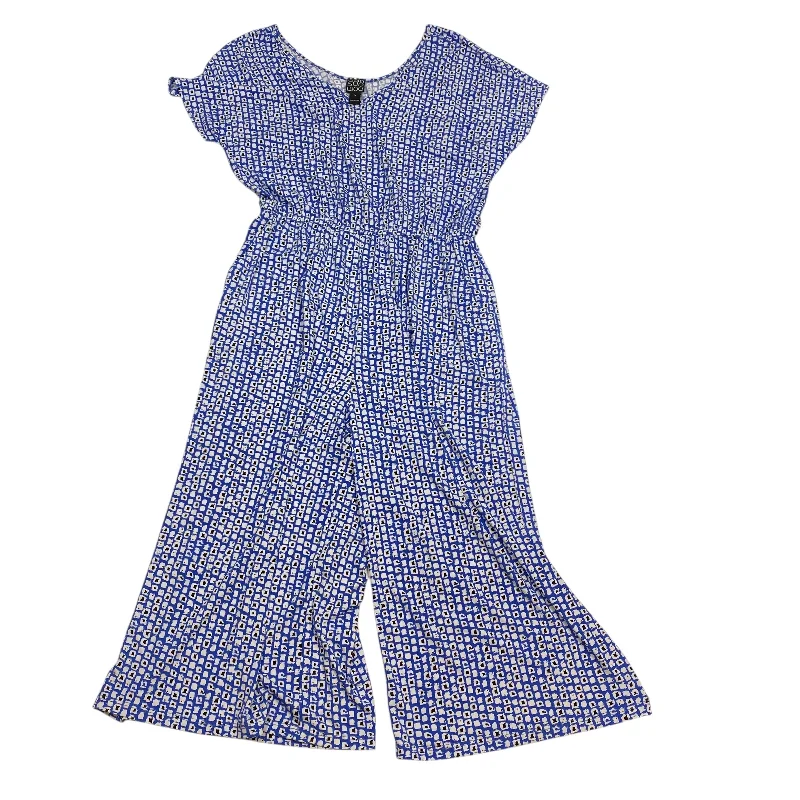 Jumpsuit By Clara Sun Woo In Blue, Size: L Bold pattern unclassified dresses