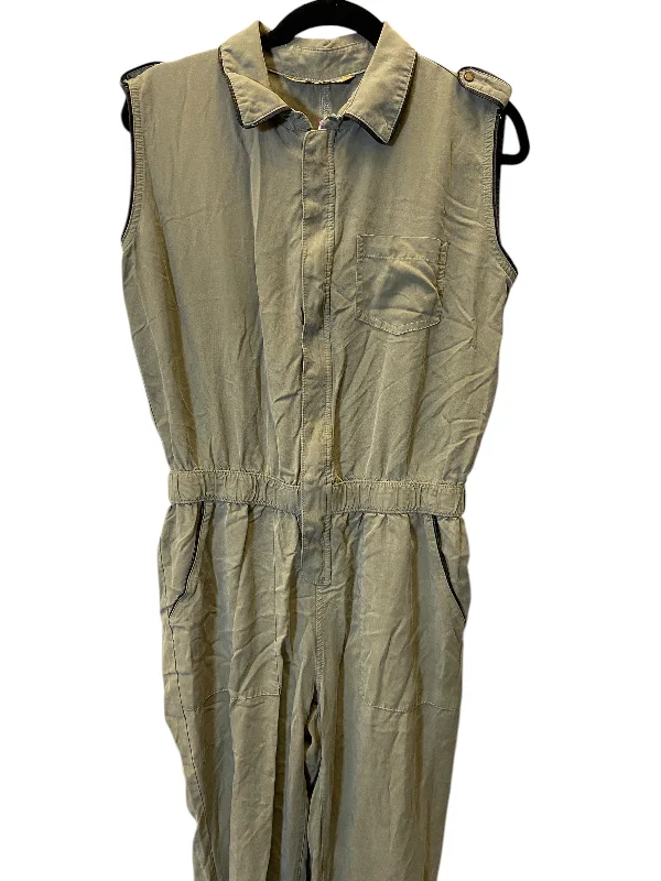 Jumpsuit By Zara In Green, Size: M Long sleeve unclassified dresses