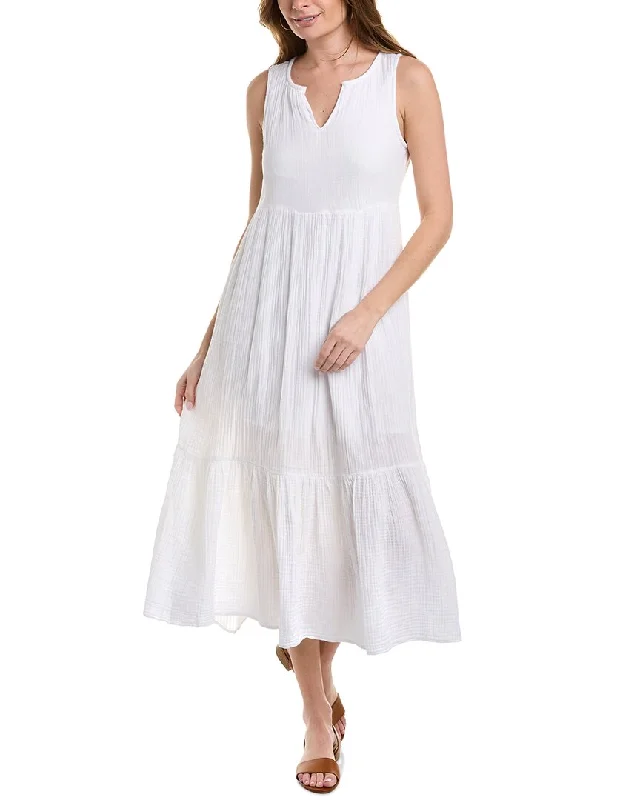 beachlunchlounge Reana Gauze Maxi Dress Button-up Maxi Skirt