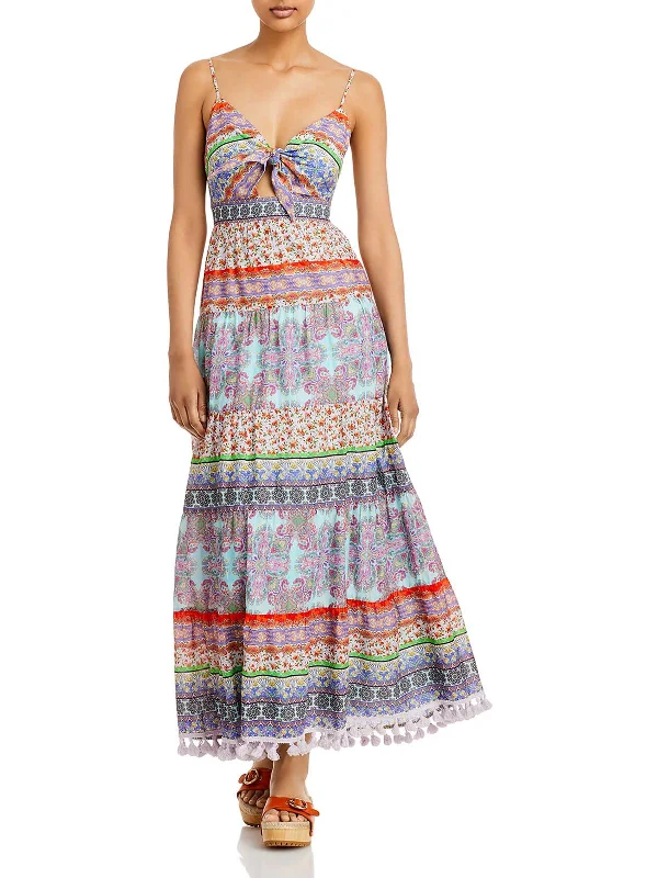 Womens Printed Maxi Fit & Flare Dress Elegant Maxi Look