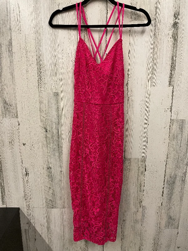 Dress Casual Midi By Shoedazzle In Pink, Size: Xs Denim Midi Skirt